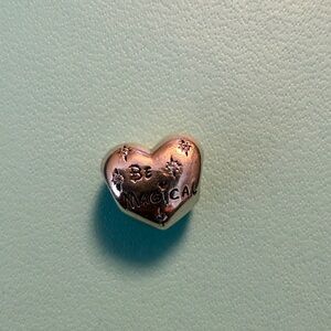 Pandora Disney  Silver 'Be Magical' Heart Charm